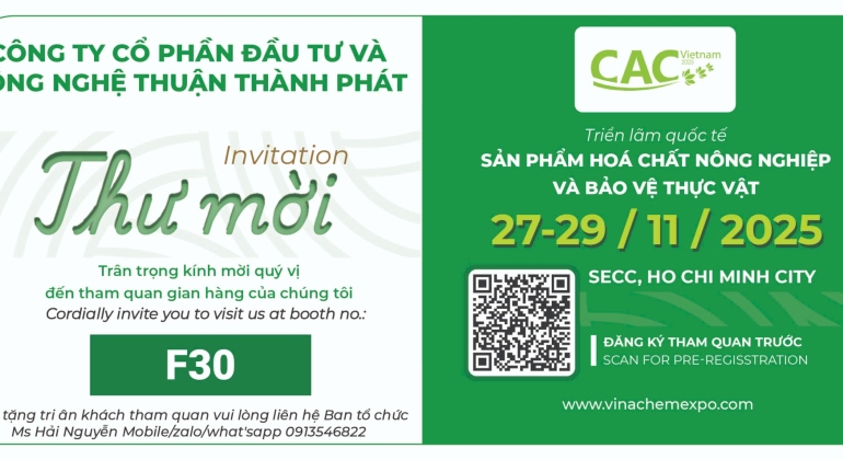 TRIỂN LÃM QUỐC TẾ VỀ SẢN PHẨM HOÁ CHẤT NÔNG NGHIỆP VÀ BVTV CAC VIETNAM 2025