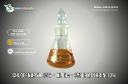 Chế phẩm diệt côn trùng CHLOFENAPYR 15% + ALPHA - CYPERMETHRIN 10% - HISGMA 250EC